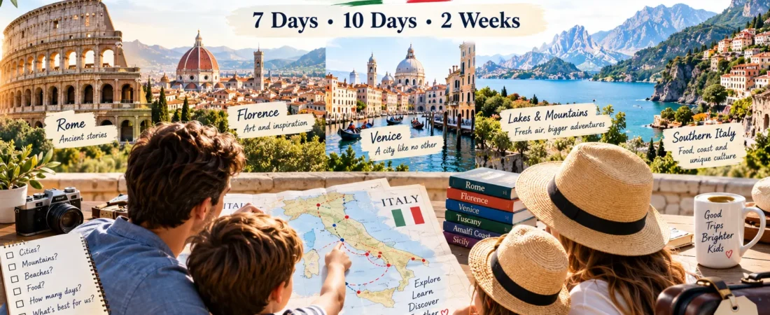 Italy Family Itinerary: 7 Days, 10 Days & 2 Weeks with Kids
